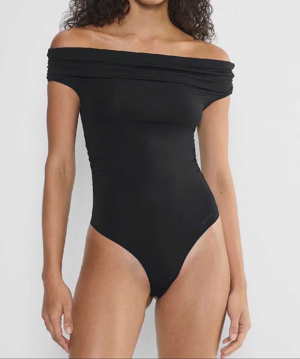 Aritzia Original Contour Women's Resonance Off-the-shoulder Bodysuit Black S NEW